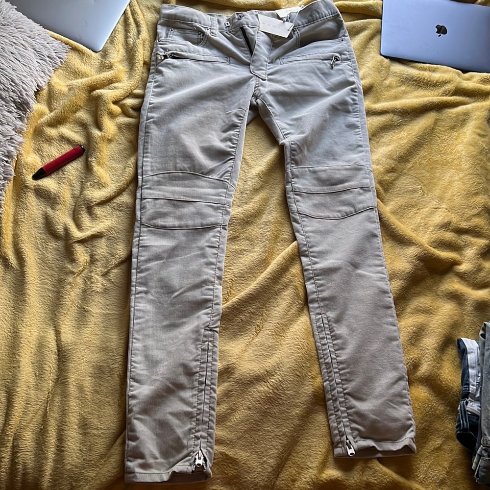 Corduroy Moto Pants
